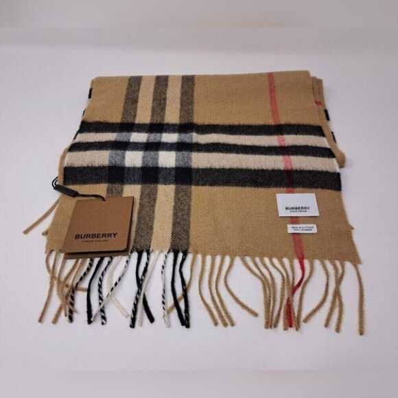Burberry Accessories - Burberry Giant Check 100% Cashmere Scarf Archive Beige Scotland 168x30 $500+ DCW